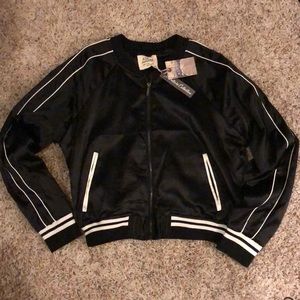 Black never worn bomber jacket